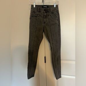 Express Charcoal Skinny Jeans Women Size 0R